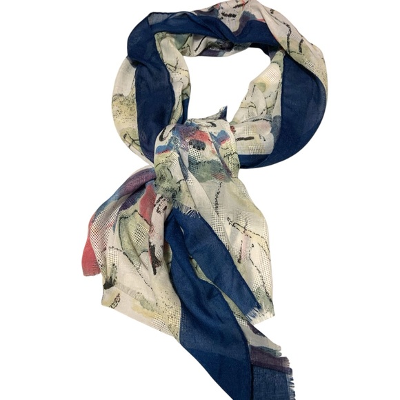 Abstract Patterned Scarf Taleen New - Picture 3 of 3